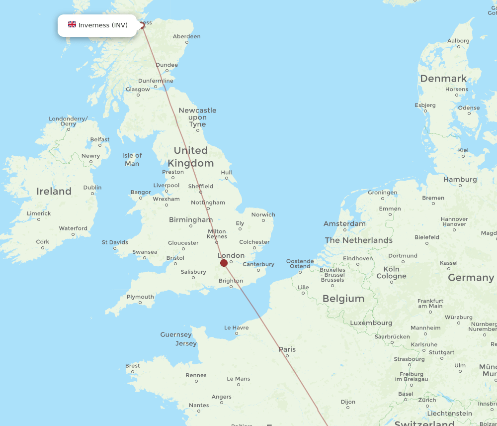 GNB-INV flight routes