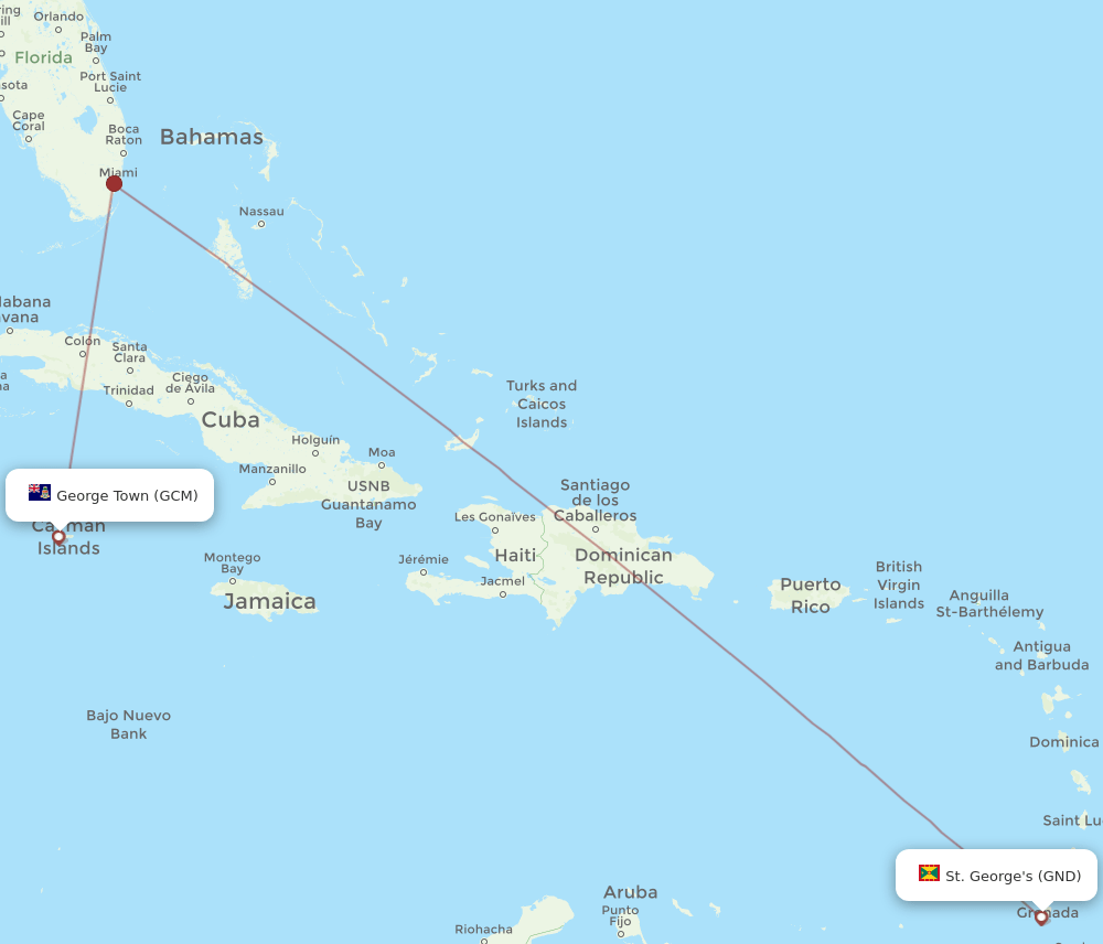 GND-GCM flight routes