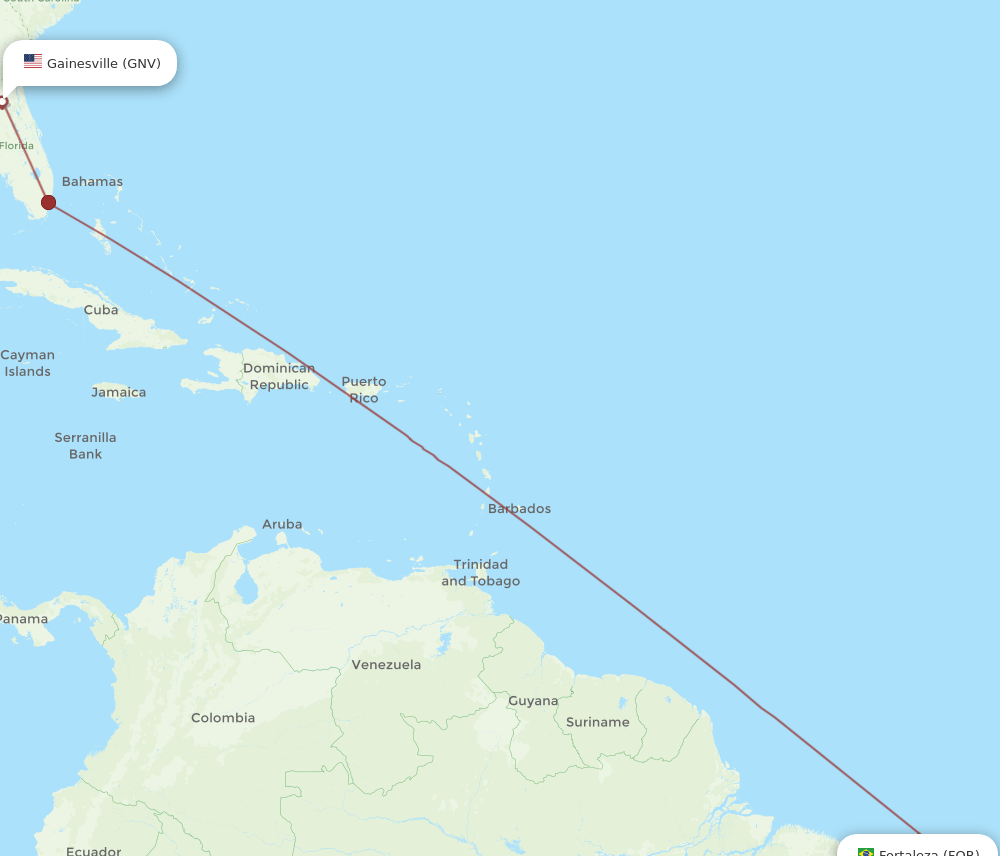 GNV-FOR flight routes