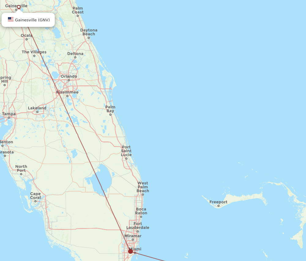 GNV-NAS flight routes