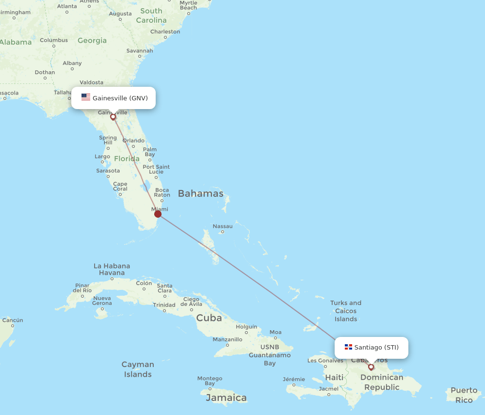 GNV-STI flight routes