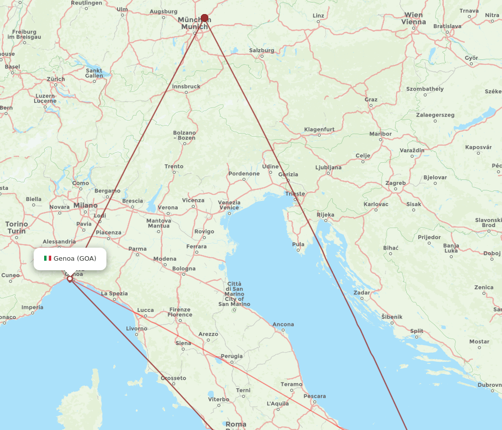 GOA-BRI flight routes