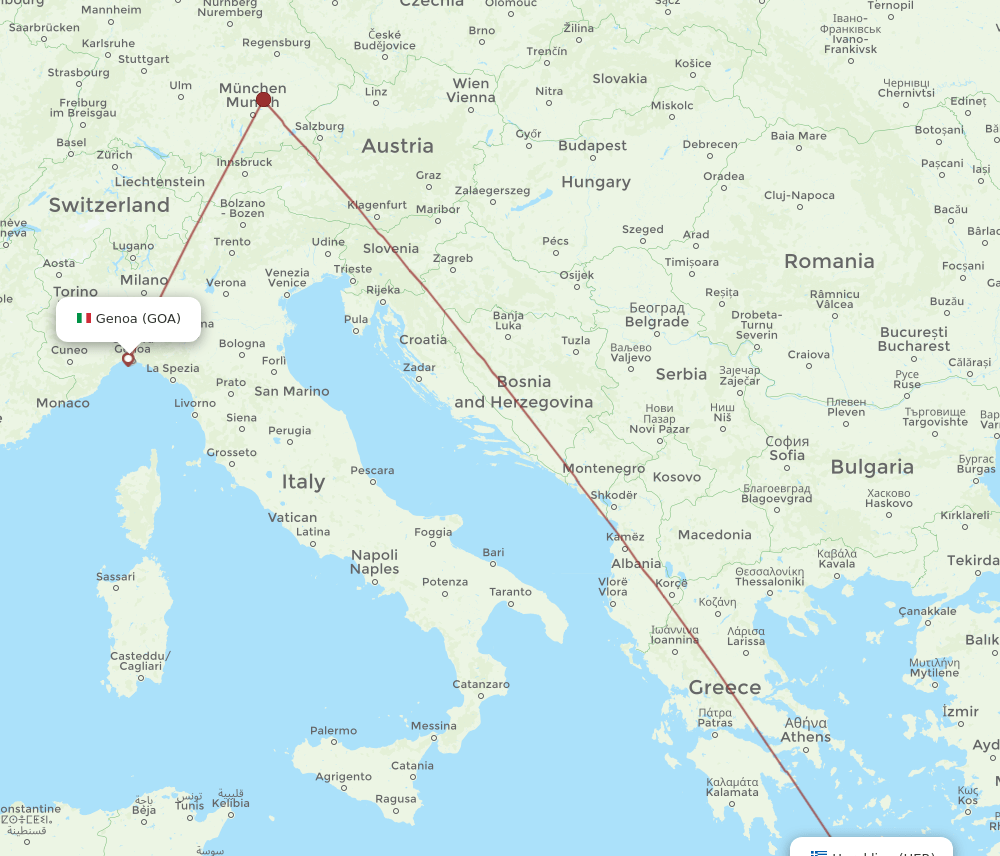GOA-HER flight routes