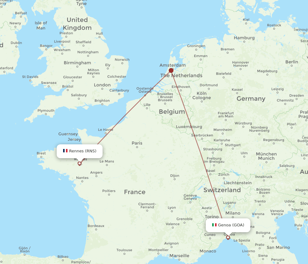 GOA-RNS flight routes