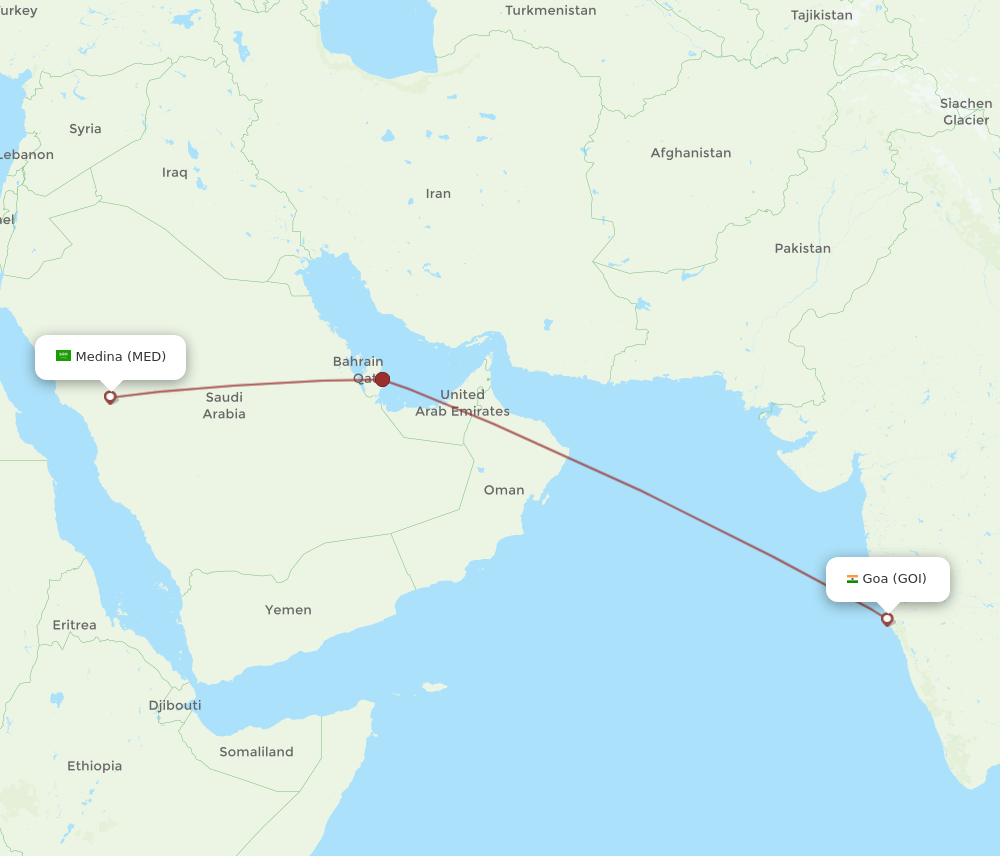 GOI-MED flight routes