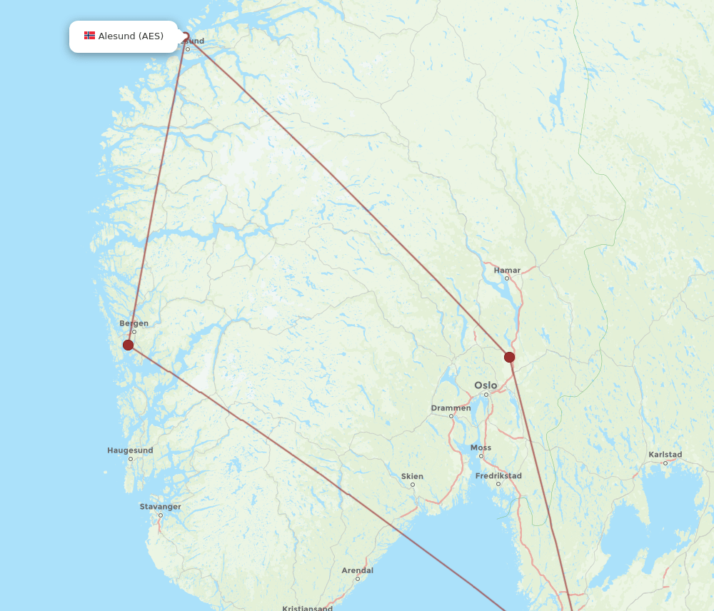 GOT-AES flight routes