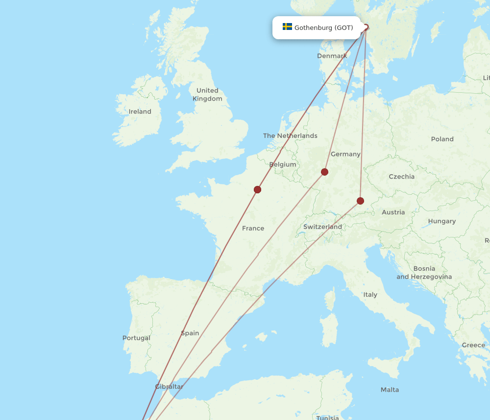 GOT-AGA flight routes