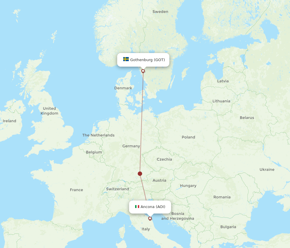 GOT to AOI flights and routes map
