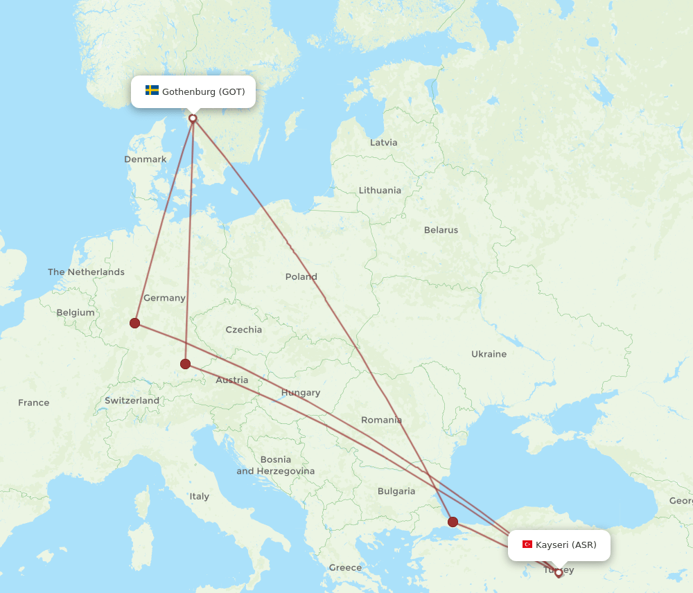 GOT-ASR flight routes