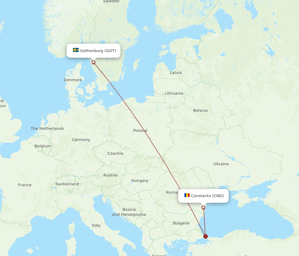 GOT-CND flight routes