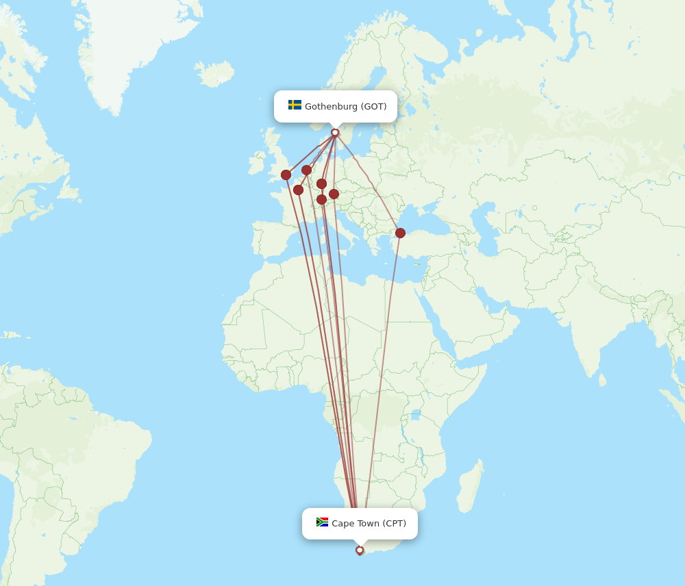 GOT-CPT flight routes