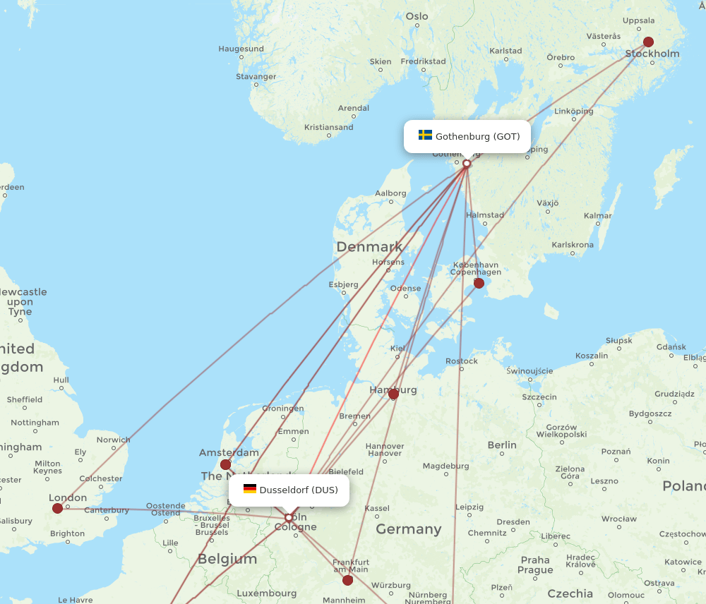 GOT-DUS flight routes
