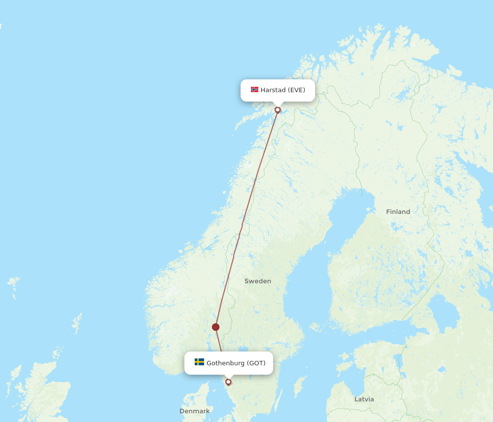 GOT-EVE flight routes