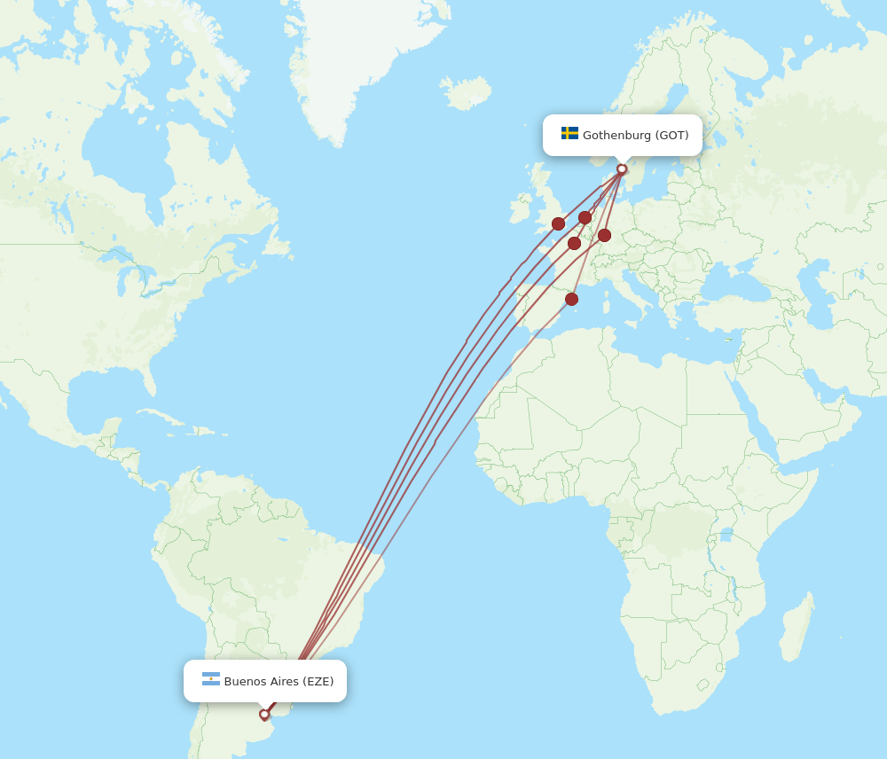 GOT-EZE flight routes