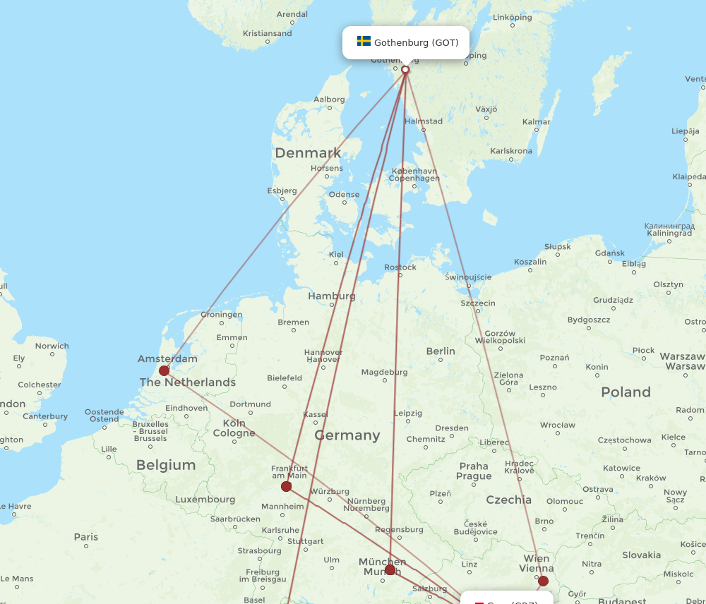GOT-GRZ flight routes