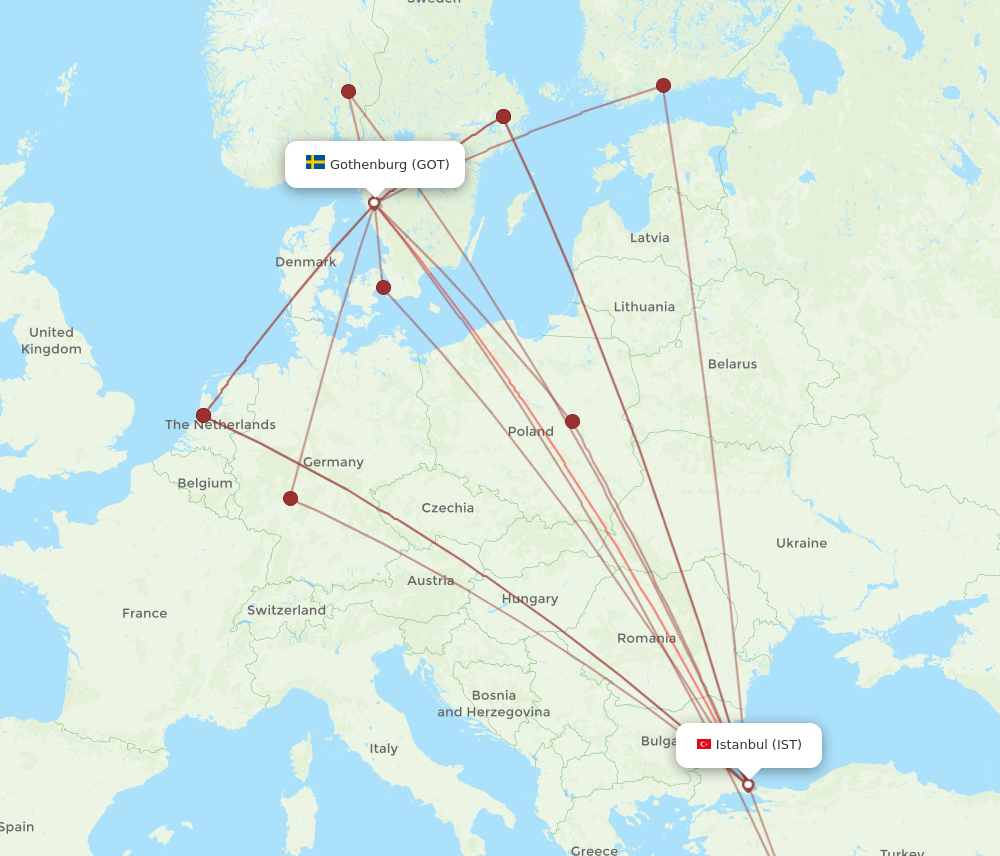 GOT-IST flight routes