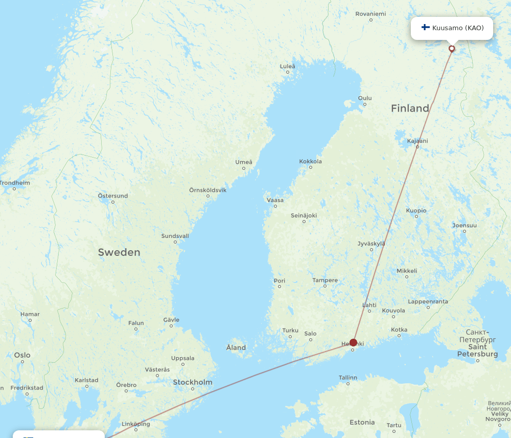GOT-KAO flight routes
