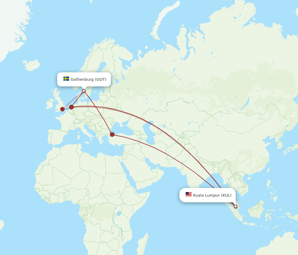 GOT-KUL flight routes