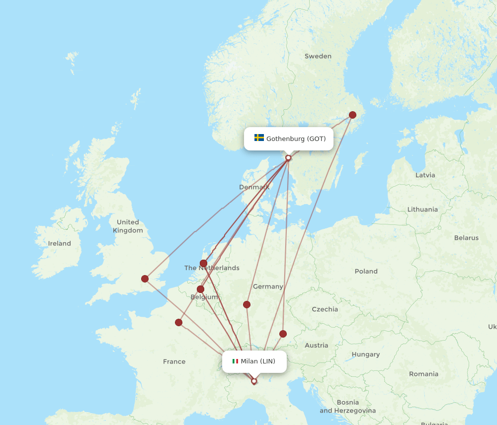 GOT-LIN flight routes