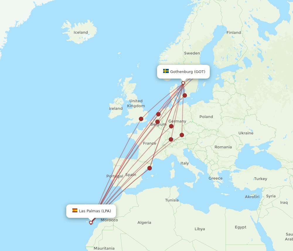 GOT-LPA flight routes