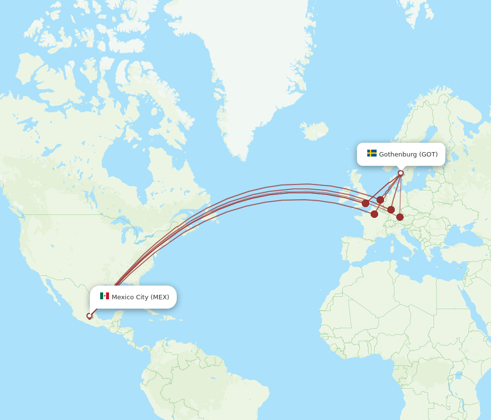 GOT-MEX flight routes