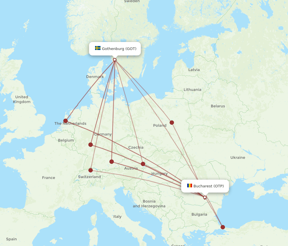 GOT-OTP flight routes