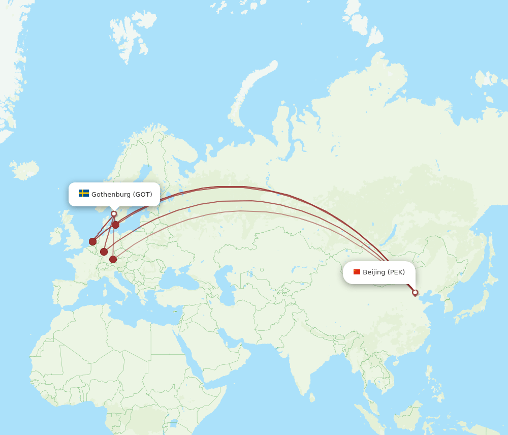 GOT-PEK flight routes