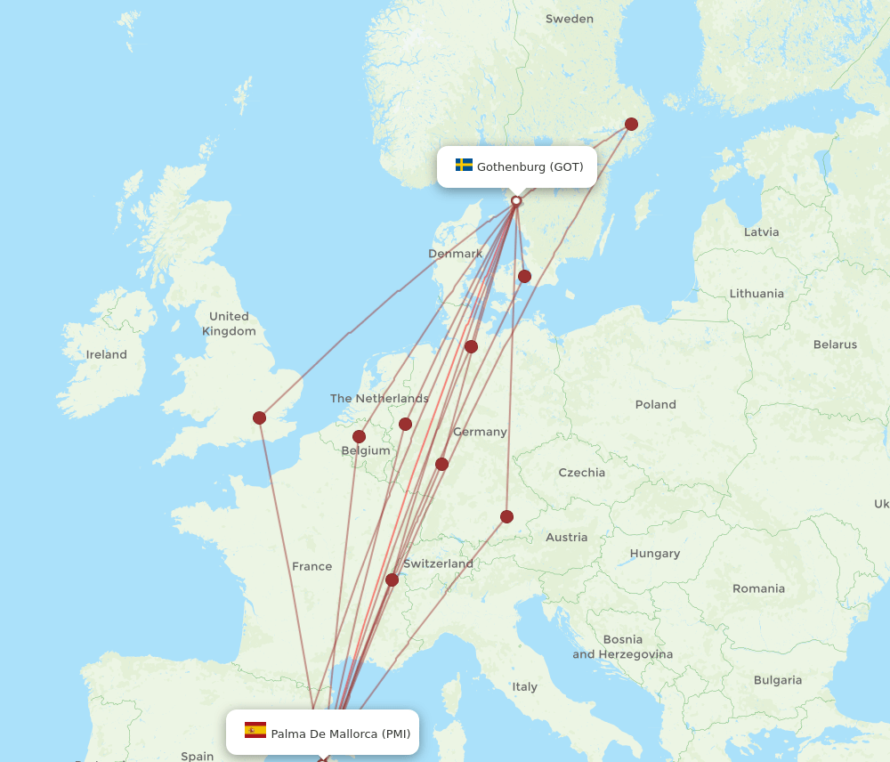 GOT-PMI flight routes