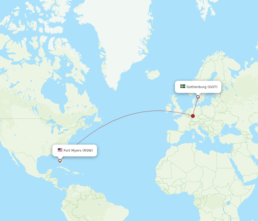 GOT-RSW flight routes