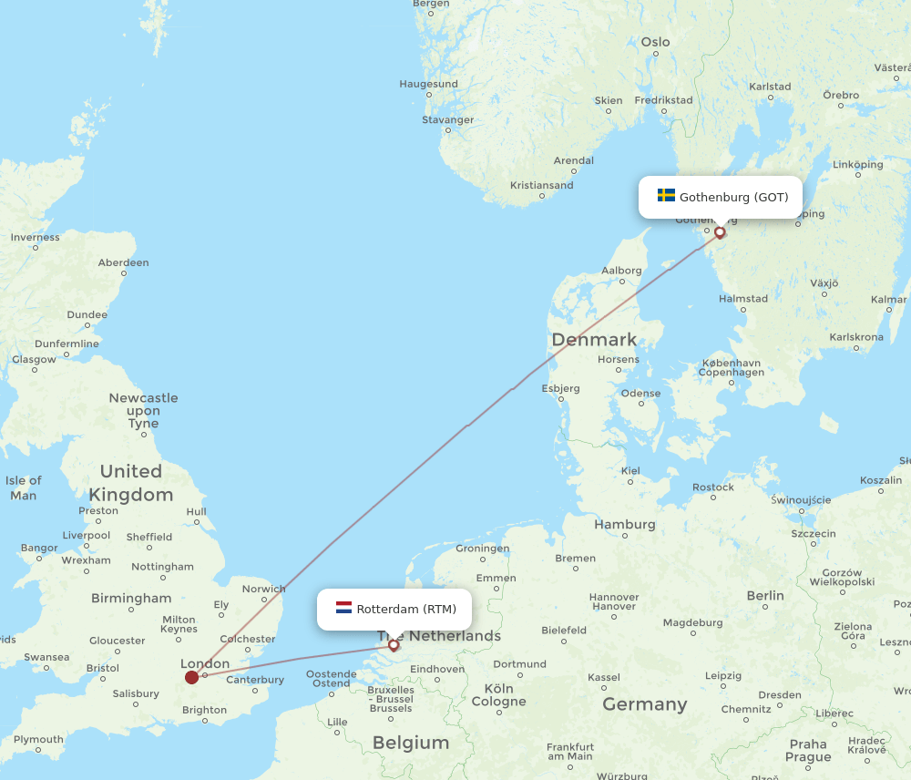 GOT-RTM flight routes