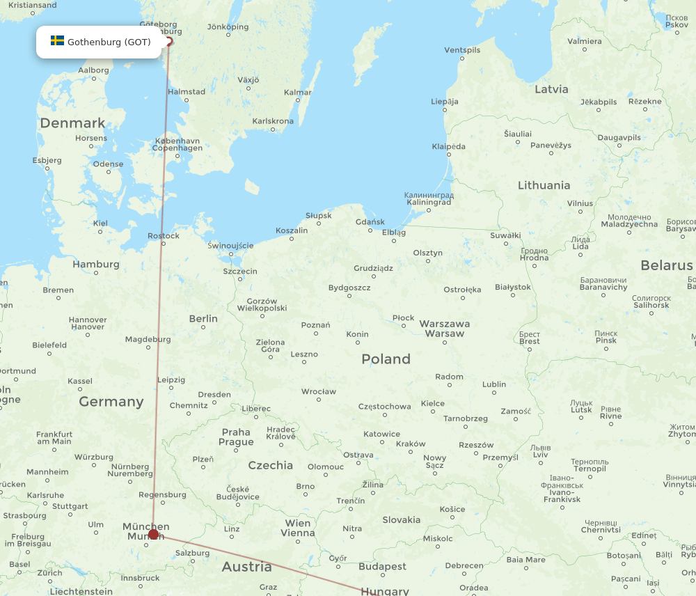 GOT-SBZ flight routes