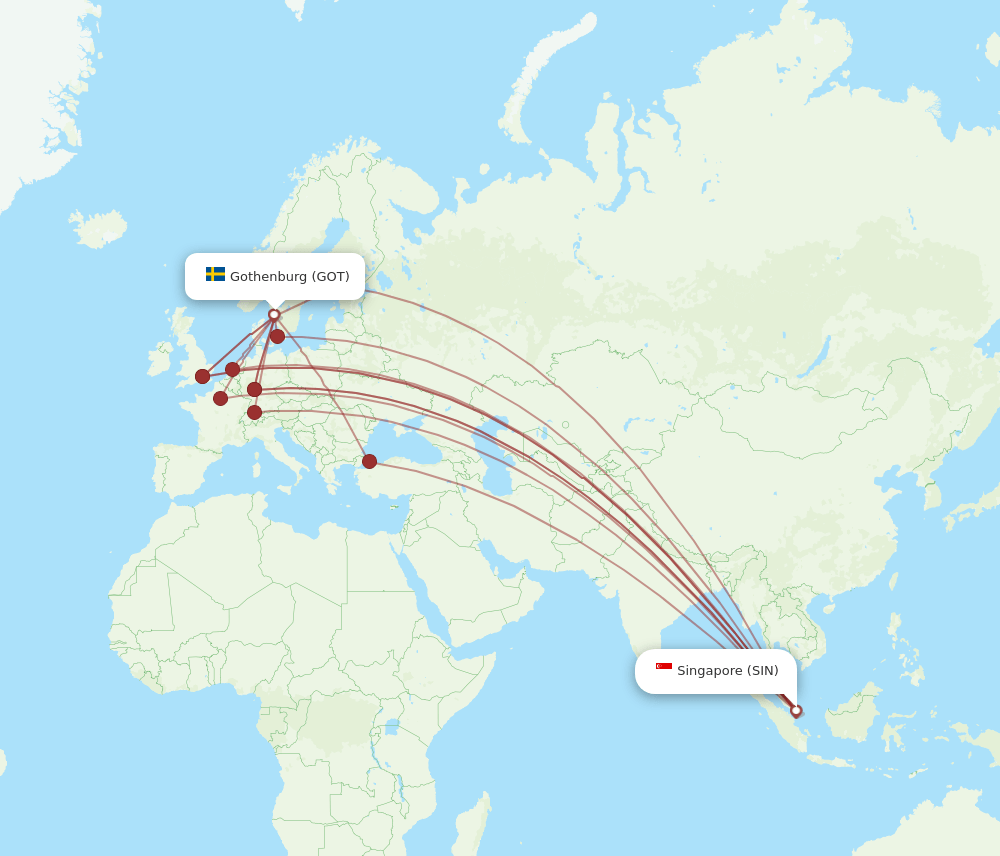 GOT-SIN flight routes
