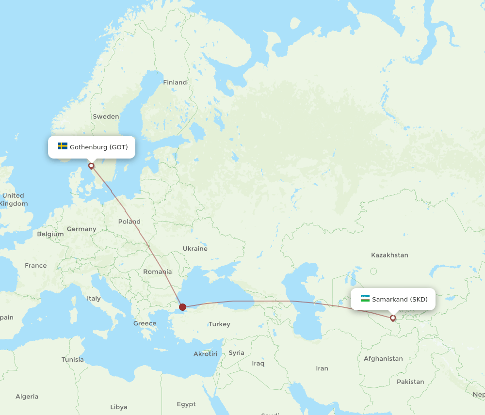 GOT-SKD flight routes
