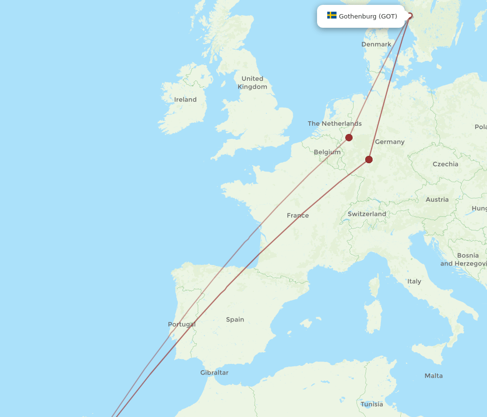 GOT-SPC flight routes