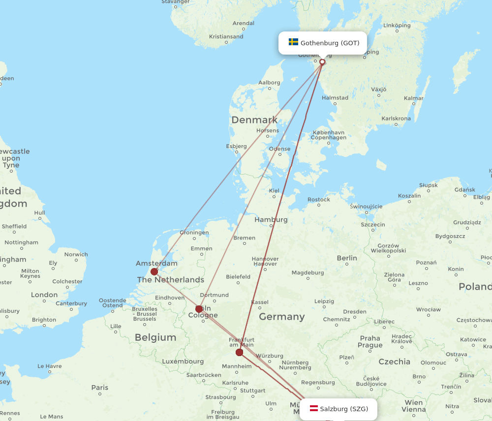 GOT-SZG flight routes