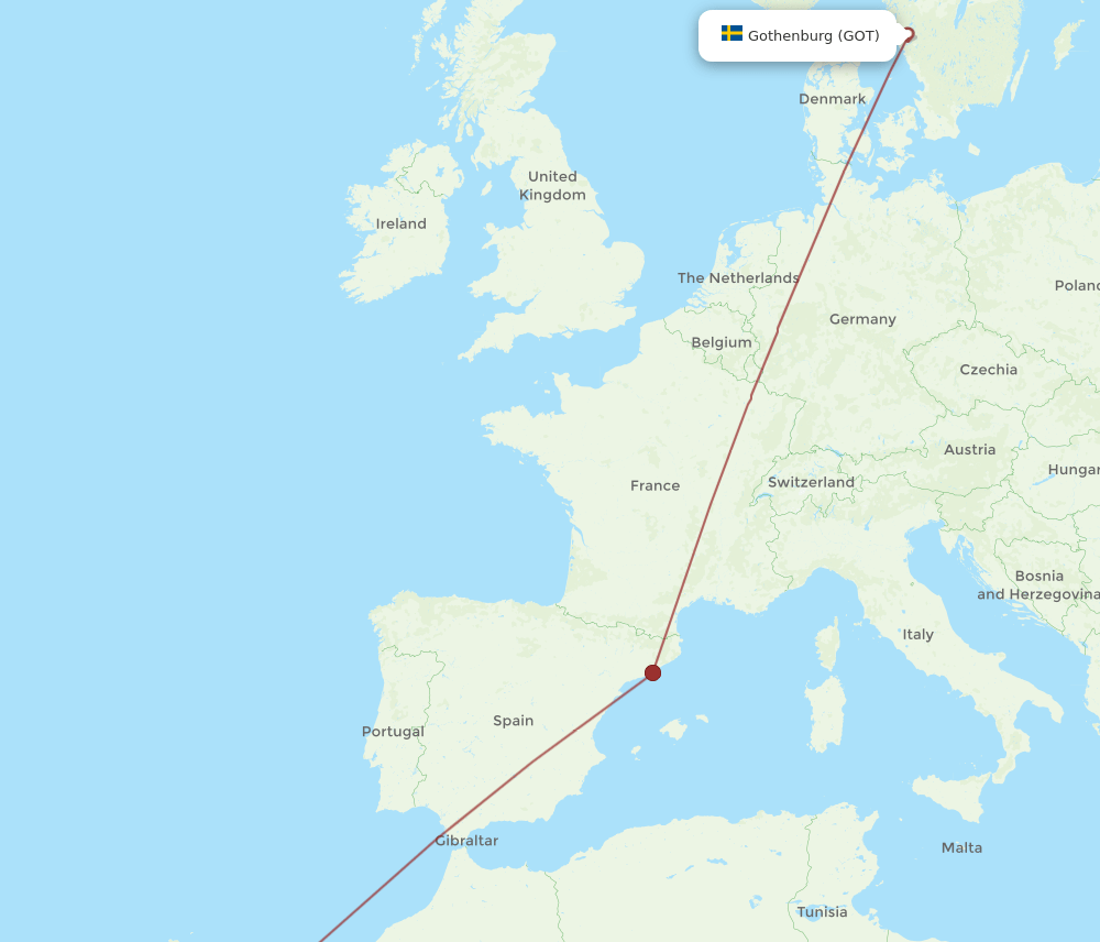 GOT-TFN flight routes