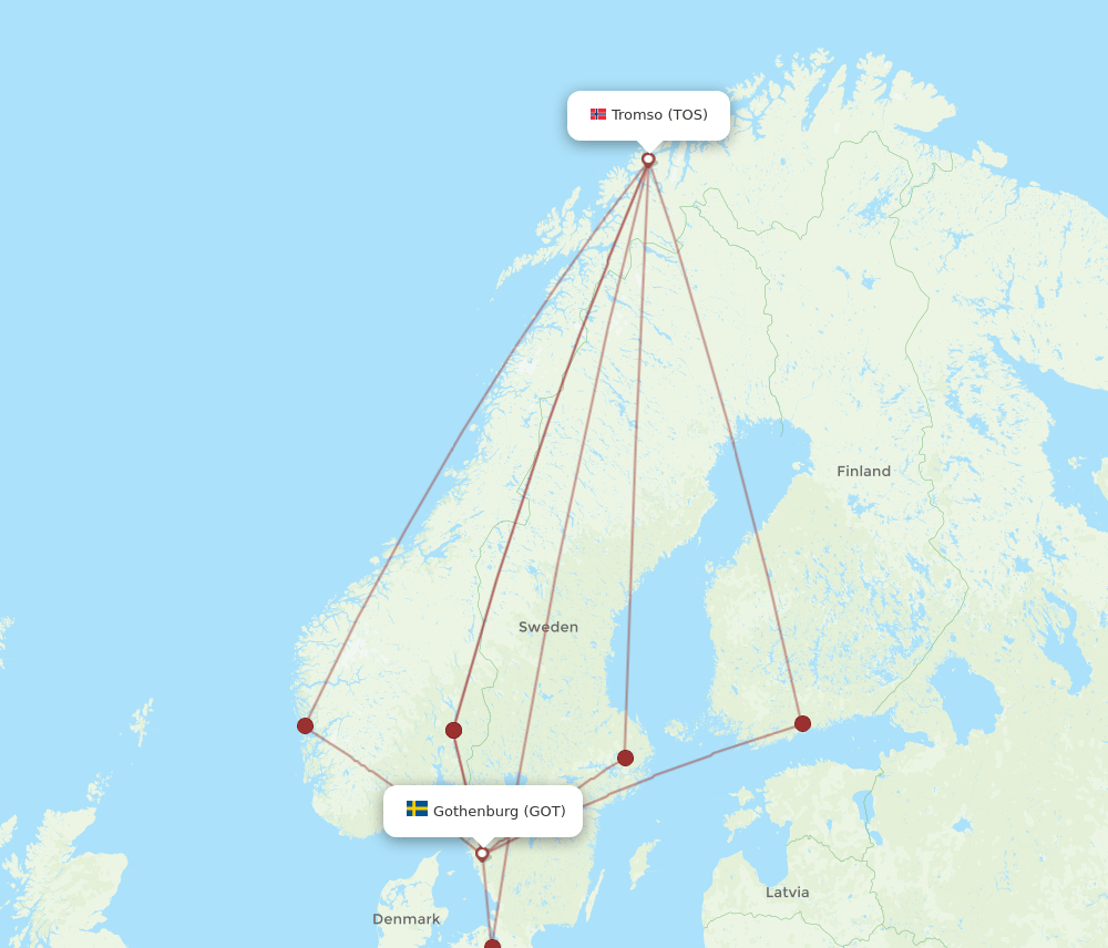 GOT-TOS flight routes