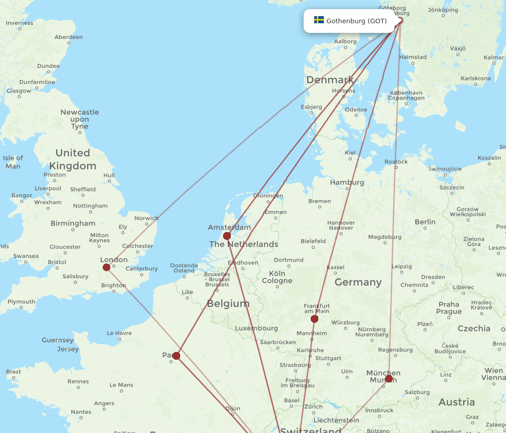 GOT-TRN flight routes