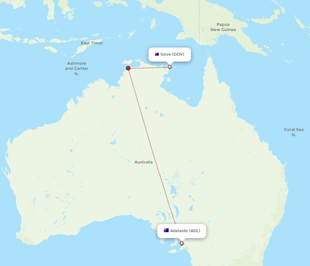 GOV-ADL flight routes