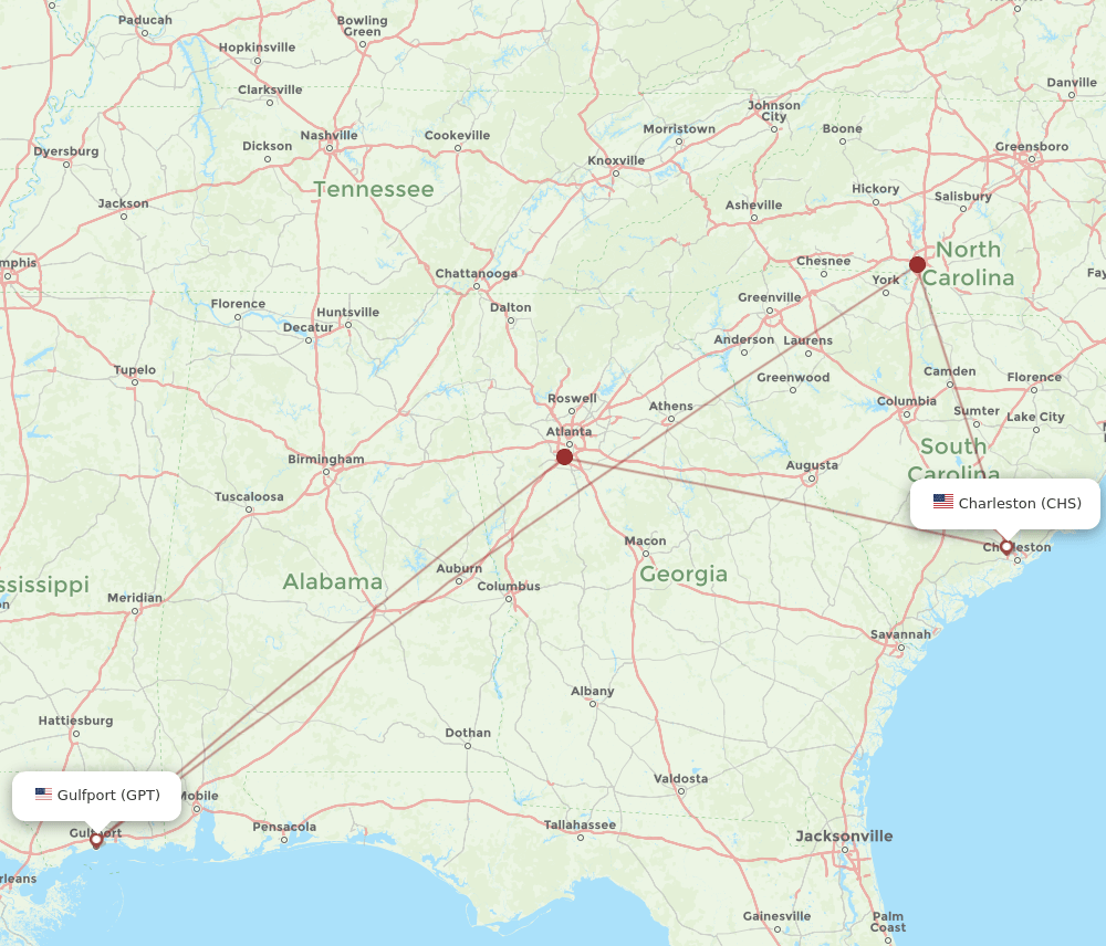 GPT-CHS flight routes