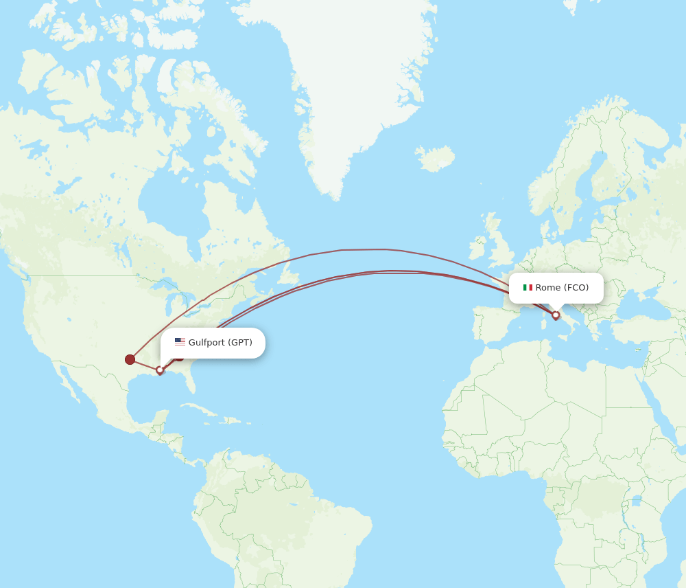 GPT-FCO flight routes