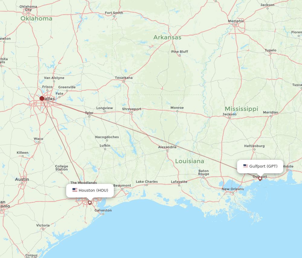 GPT-HOU flight routes