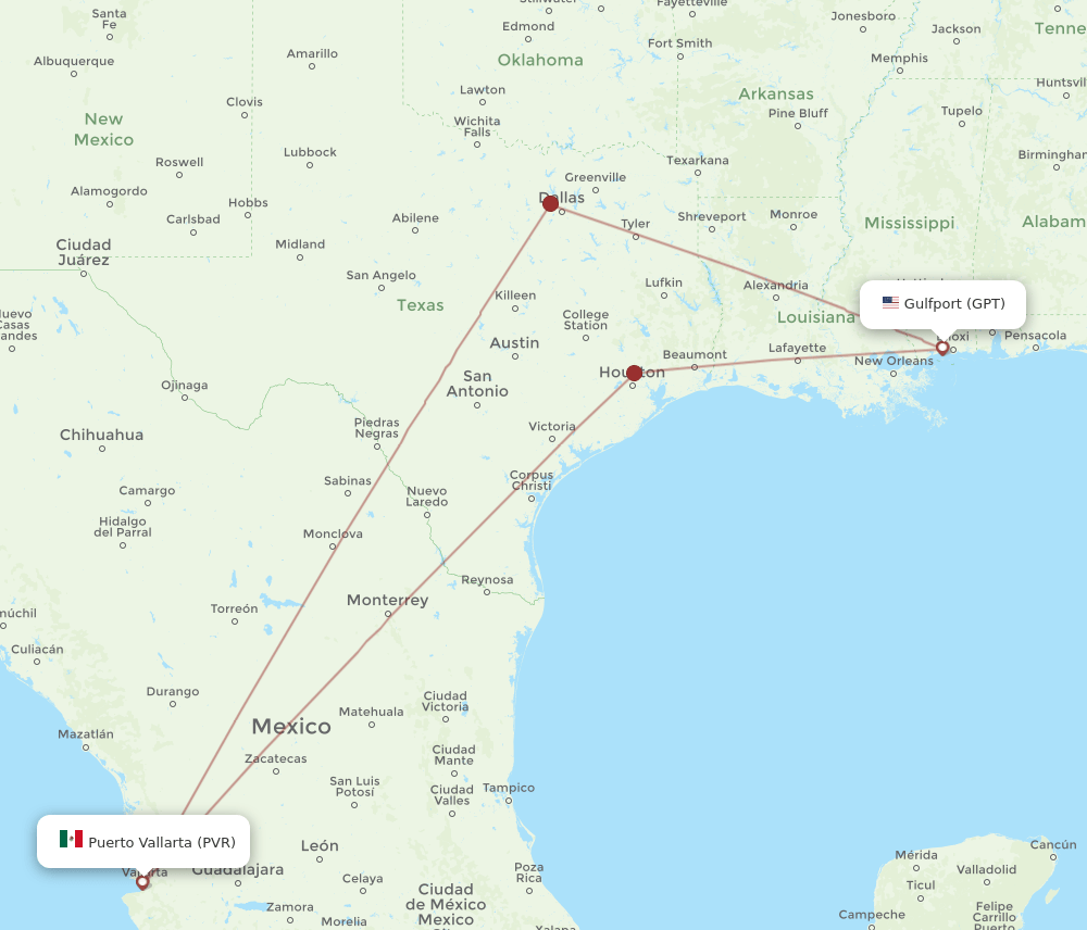 GPT-PVR flight routes