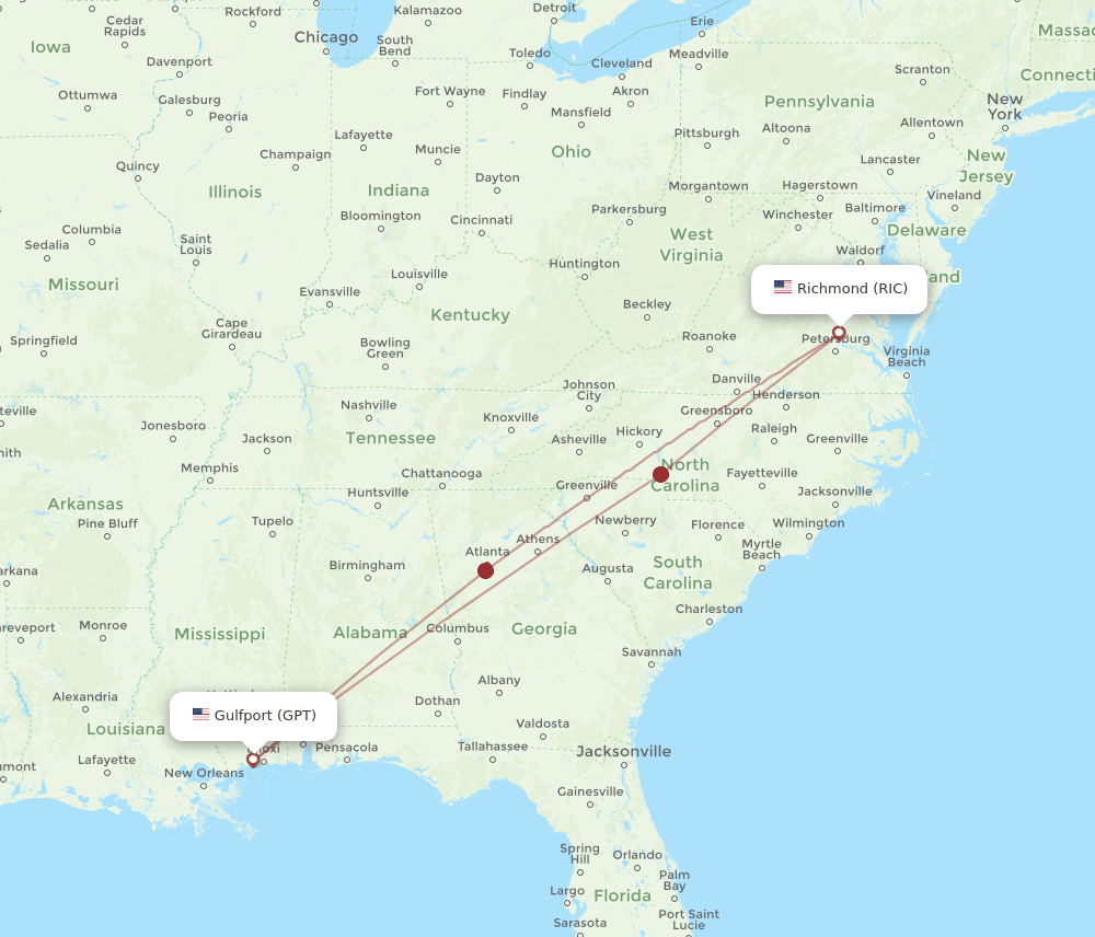 GPT-RIC flight routes