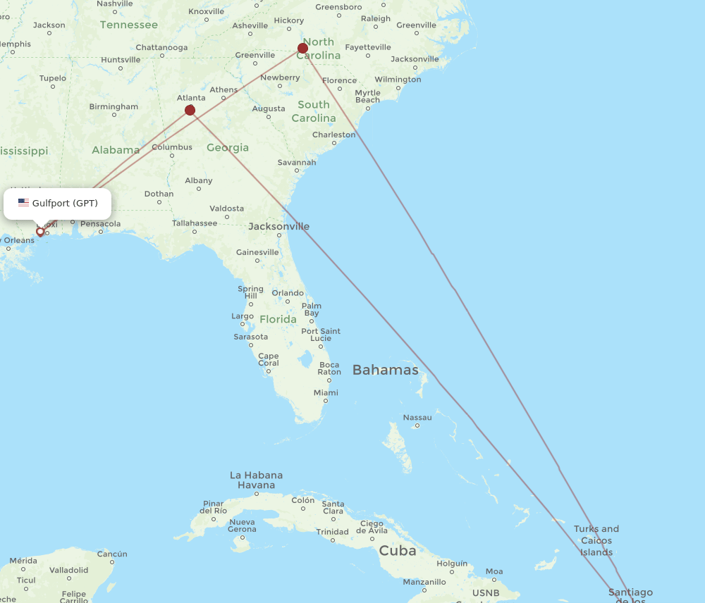 GPT-SDQ flight routes