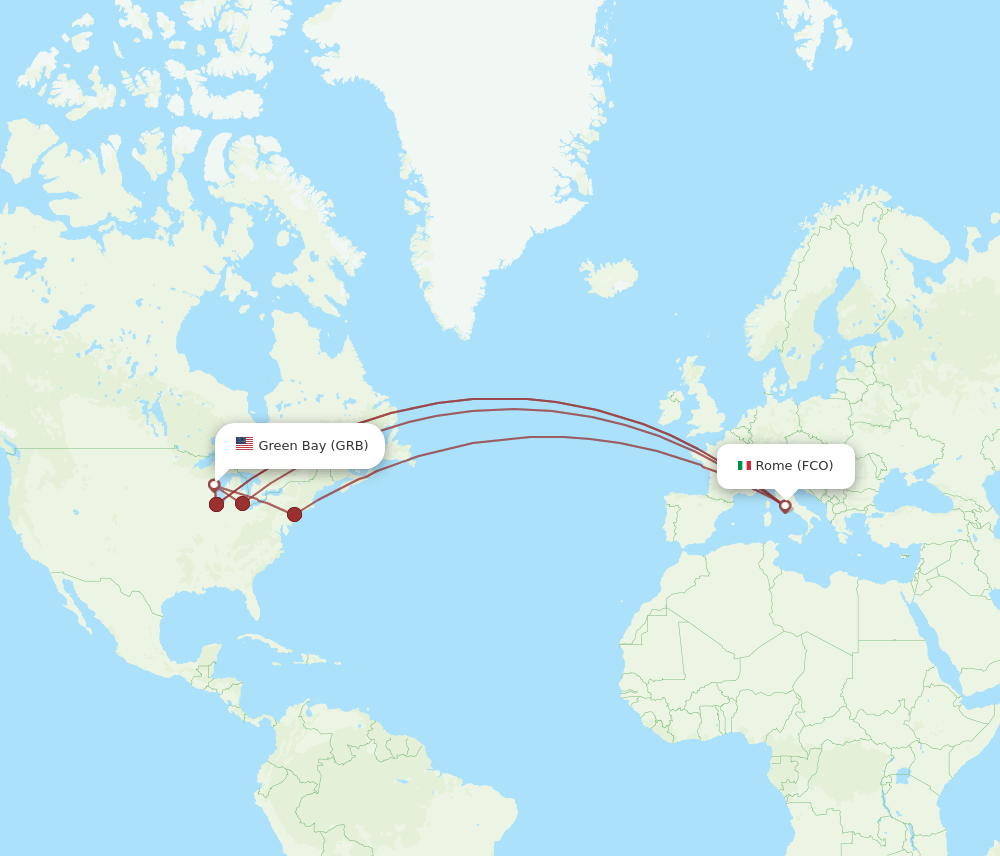 GRB-FCO flight routes