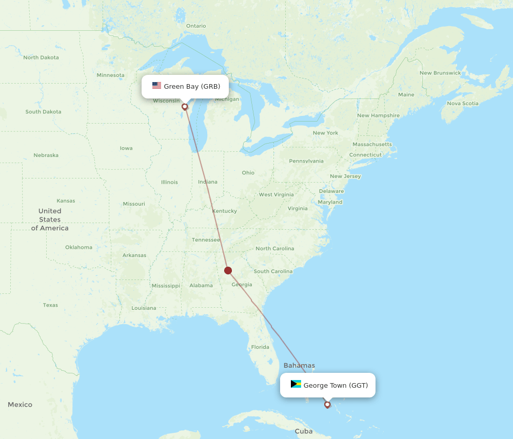 GRB-GGT flight routes