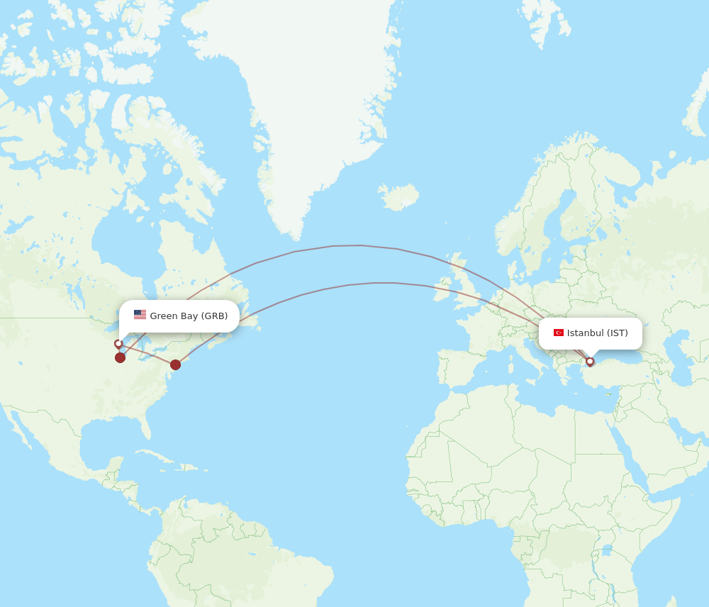 GRB-IST flight routes