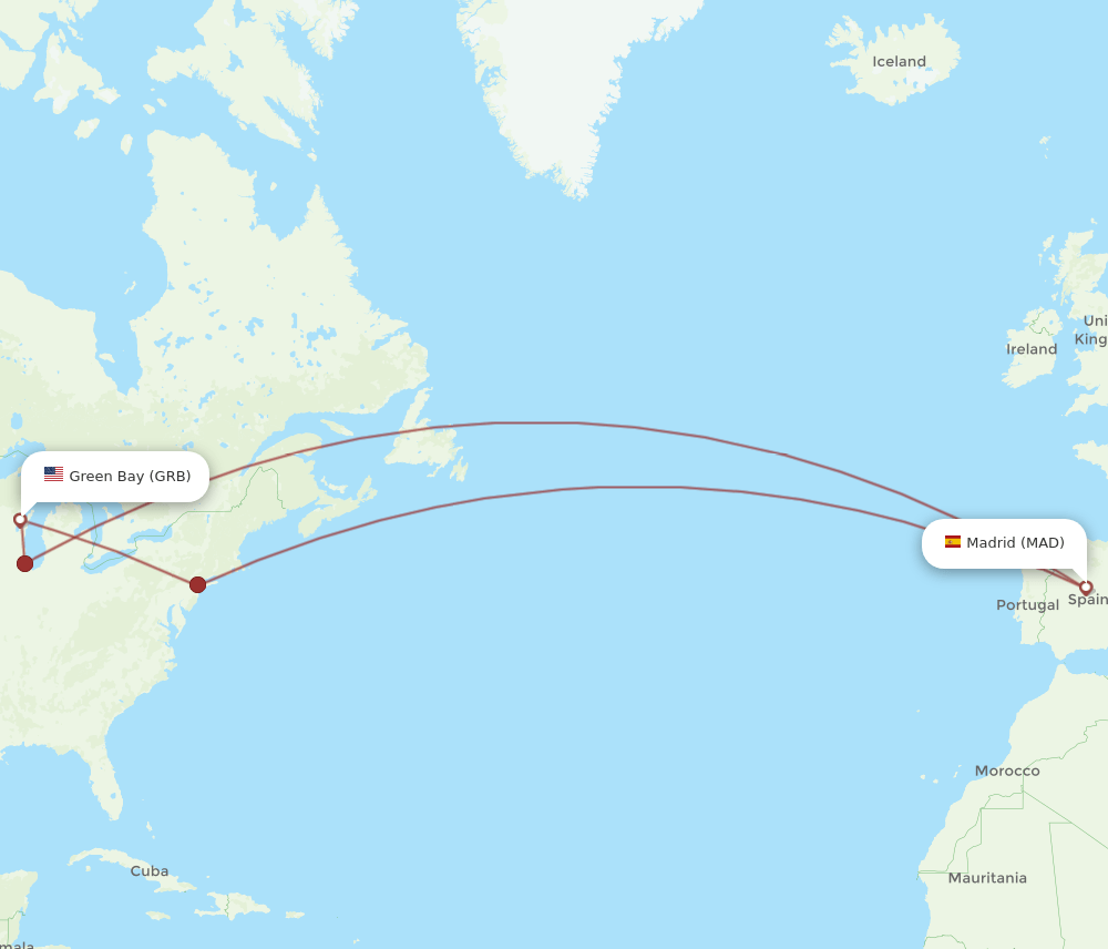 GRB-MAD flight routes