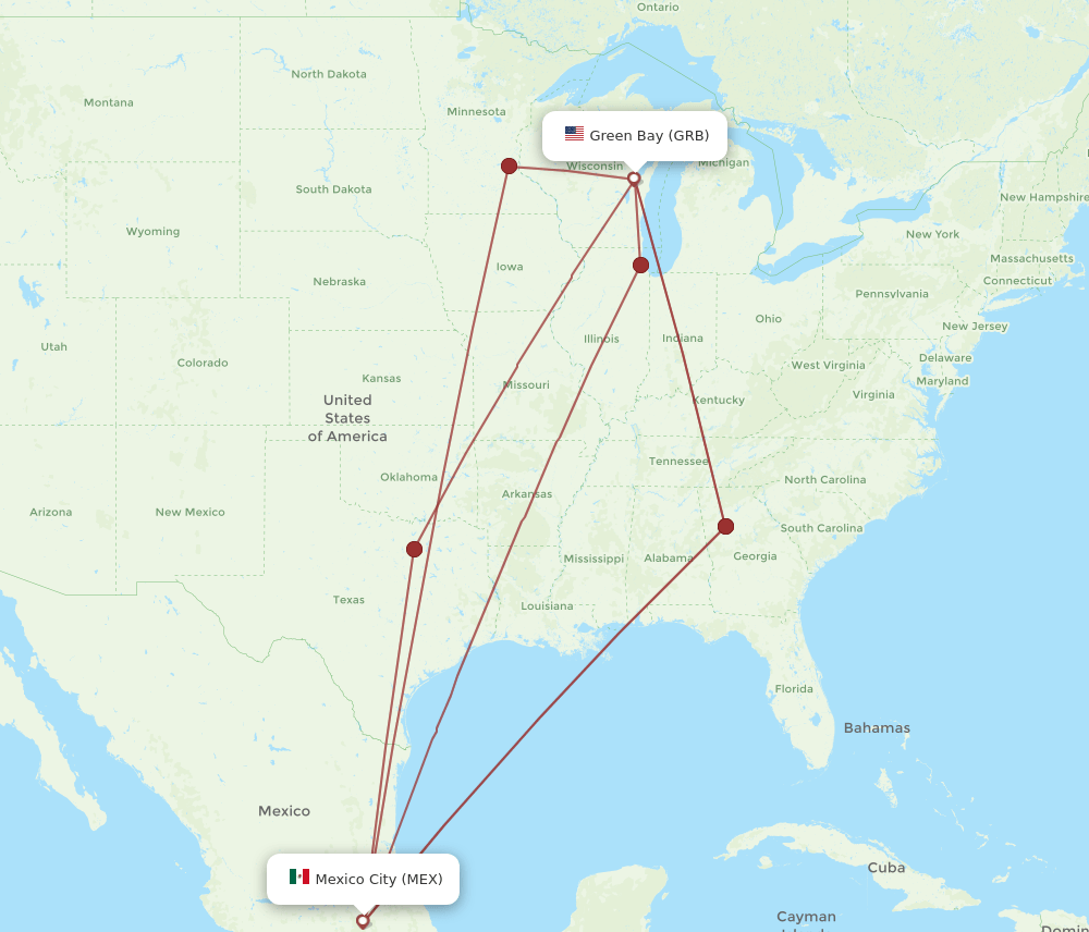 GRB-MEX flight routes